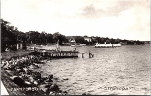 Denmark Klampenborg Strandparti Vintage Postcard 09.66
