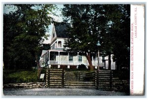 1908 Starved Rock Hotel Entrance Lasalle County Illinois IL Antique Postcard