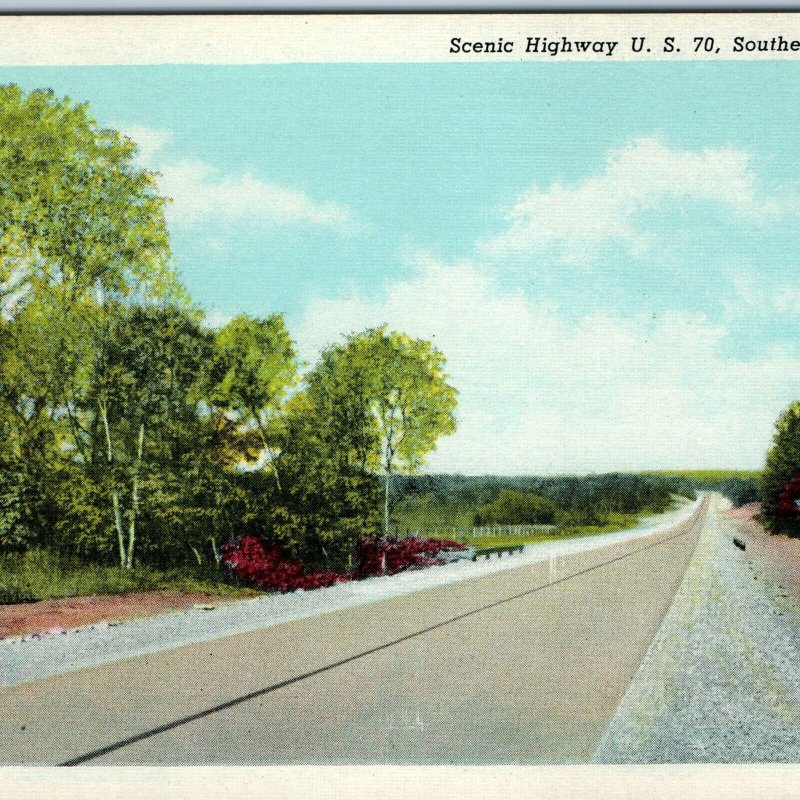 1948 Southern Oklahoma OK US Hwy Route 70 Scenic Interstate Road Street PC A245