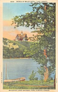 WATERTON LAKES PARK ALBERTA CANADA~PRINCE WALES HOTEL-LAKE LINNETT POSTCARD