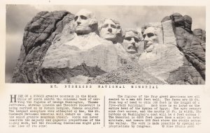 South Dakota Black Hills Mount Rushmore National Memorial Real Photo