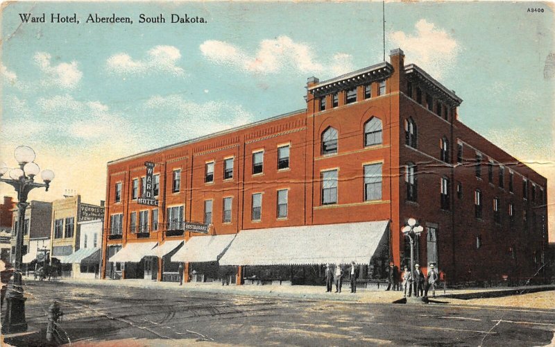 F70/ Aberdeen South Dakota Postcard c1910 Ward Hotel Building