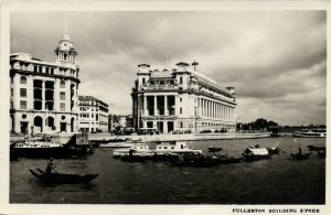 PC CPA SINGAPORE, FULLERTON BUILDING, VINTAGE REAL PHOTO POSTCARD (b11948)