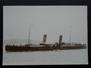 Isle of Man Steam Packet Ship P.S. MONA III at DOUGLAS HARBOUR c1980 RP Postcard