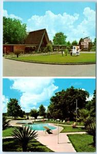 LA GRANGE, Texas  TX  Roadside COTTONWOOD INN MOTEL Restaurant 1969  Postcard