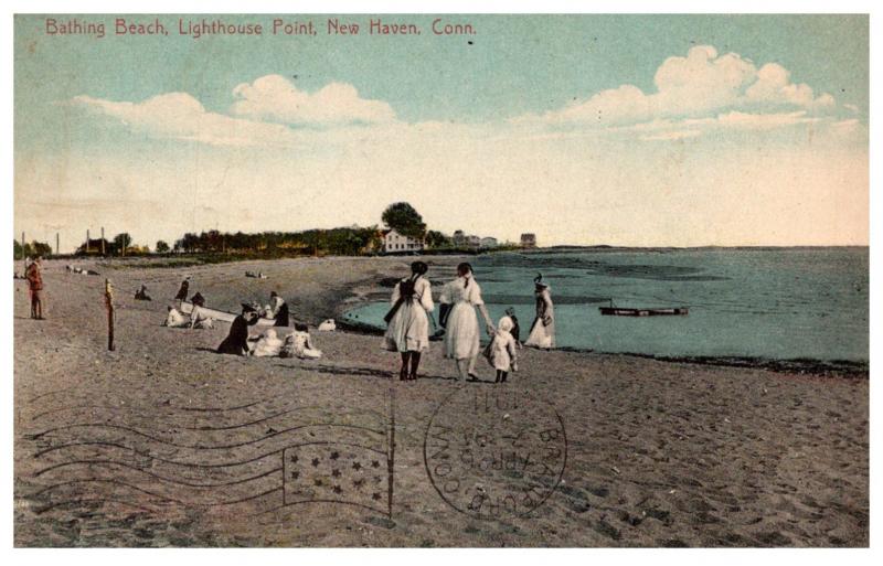 Connecticut  New Haven , Lighthouse Point bathing Beach