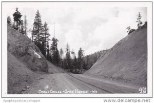 Washington Omak Highway Grand Coulee Real Photo RPPC