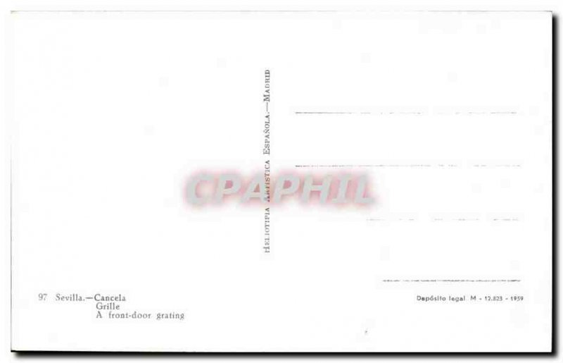 Old Postcard Sevilla Cancela Grid