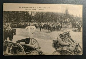 Mint Vintage La Delivrance de Metz 18 November 1918 French Artillery RPPC