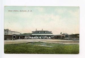 Rochester NH Railroad Union Train Station Postcard