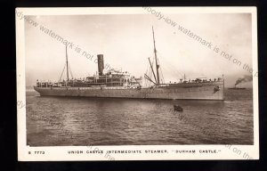 UC037 - Union Castle Liner - Durham Castle - postcard