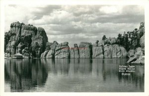 SD, Black Hills, South Dakota, Sylvan Lake, RPPC