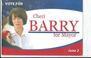 Vote for Cheri Barry, Mayor, Meridian, Mississippi Postcard