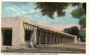 Vintage Postcard Palace Of Governors Ancient Indian Pueblo Building New Mexico