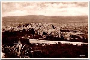 VINTAGE POSTCARD REAL PHOTO RPPC TEMPLE OF THESEE AT ATHENS GREECE c. 1930s