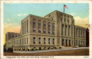 North Carolina Greensboro Post Office and Court House 1943 Curteich