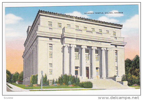 SALINA, Kansas, 1930-1940's; Masonic Temple