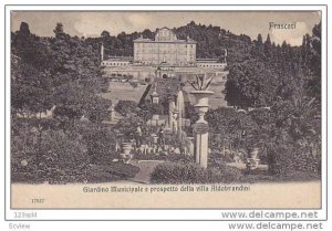 Italy - Lazio, Frascati, Giardino Municipale e prospetto della villa Aldobran...