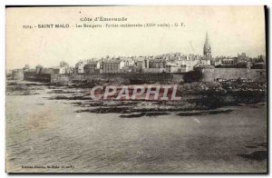 Postcard Old Saint Malo Les Remparts Western Parties