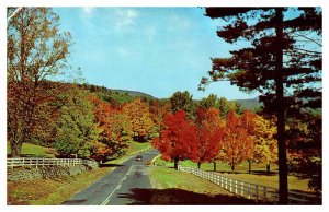 Postcard HIGHWAY SCENE Somerset Pennsylvania PA AT1222