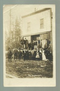 McGrath MINNESOTA RP c1910 GENERAL STORE Crowd nr Isle Sandstone Moose Lake