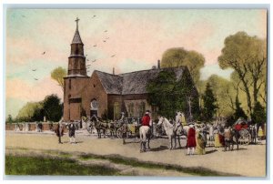 c1940's Bruton Parish Church Episcopal Court Williamsburg Virginia VA Postcard