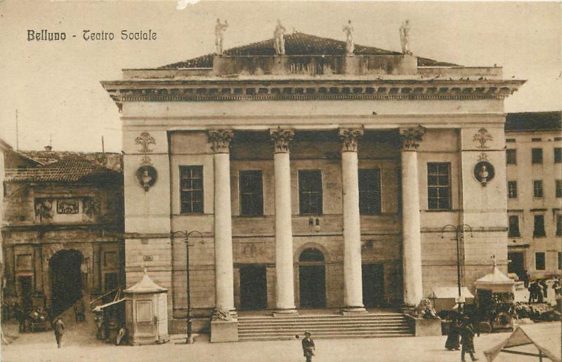 Belluno Italy Teatro Sociale Editura U. Cavinato fcartolina animata 1920s