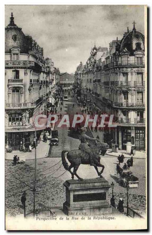 Old Orleans Postcard Perspective of the Rue de la Republique