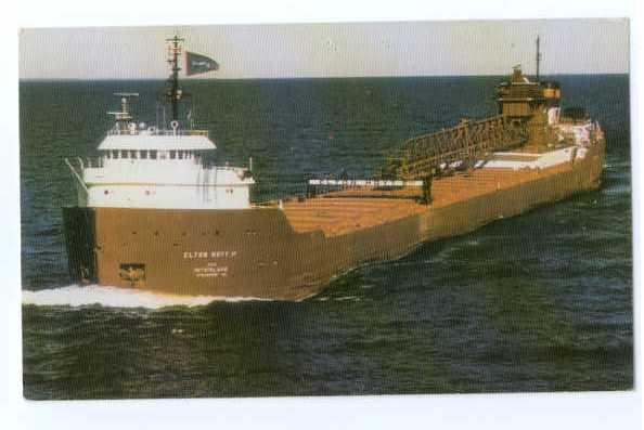 S.S Elton Hoyt 2nd, Iron Ore Pellets Hauler, 1991 Chrome  Advertising Card