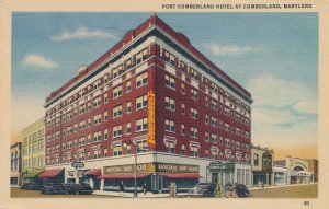 Fort Cumberland Hotel at Cumberland MD, Maryland - pm 1959 - Linen