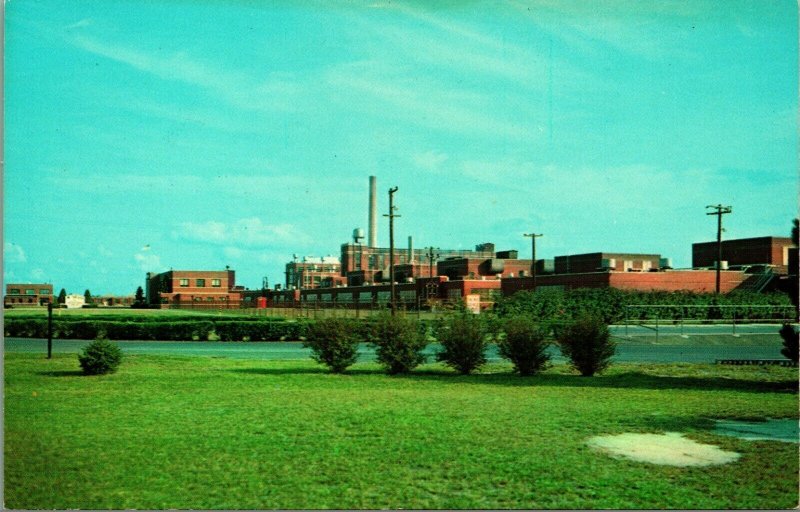 Seaford DE Delaware Dupont Original Factory Plant Plant UNP Chrome Postcard