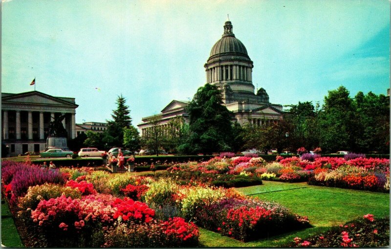 Capitol Building and Rotunda Olympia Washington WA UNP Chrome Postcard A3