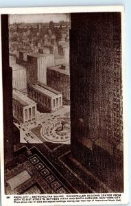 *Radio City Metropolitan Square Rockefeller Building Center NYC Old Postcard C25