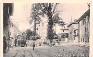  Switzerland Postcard Vevey Place Orientale 