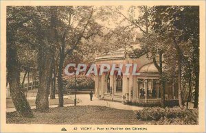 Postcard Old Vichy Park and Pavilion Celestins