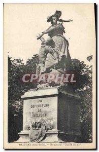 Old Postcard Belfort Haut Rhin Monument When Meme