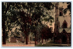 1912 South Cliff Street Horse Carriage Dirt Road Ansonia Connecticut CT Postcard