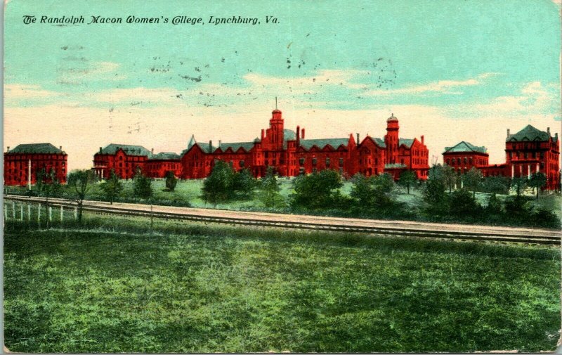 Randolph Macon Women's College - Lynchburg VA 1910 DB Postcard T18