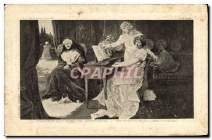 Old Postcard Fantaisie favorite grandmother Hobson Piano Song