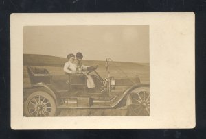 RPPC FRANKLINI NEBRASKA BRASS ERA AUTOMOBILE CAR AZO REAL PHOTO POSTCARD