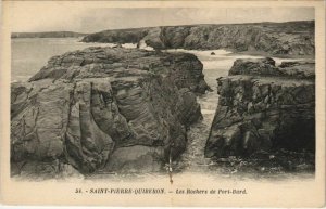 CPA St-PIERRE QUIBERON-Les Rochers de Port Bard (27459)