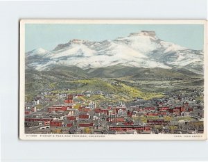 Postcard Fishers Peak And Trinidad Colorado USA