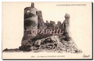 Old Postcard The ruins of Castle Rock