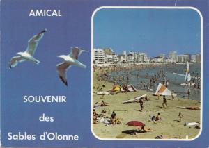 BF19501 sables d olonne la plage re remblai  france  front/back image