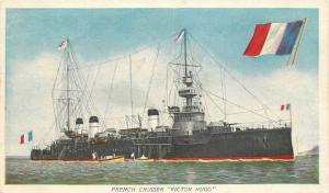 C-1910 French Cruiser Victor Hugo postcard 9423 Transportation