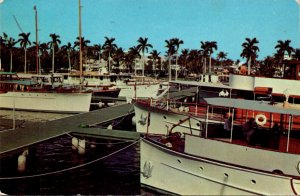 Florida Lake Worth Yacht Basin At The Palm Beaches 1952