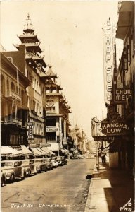 PC CPA US, CALIFORNIA, SAN FRANCISCO, GRANT ST, REAL PHOTO POSTCARD (b6229)