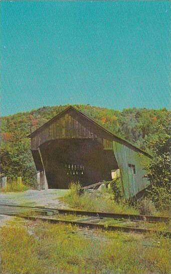 Covered Bridge Bartonsville Railroad Covered Bridge At Bartonsville Vermont