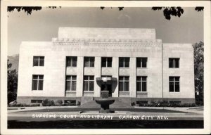 Carson City Nevada NV Supreme Court and Library Real Photo Vintage Postcard