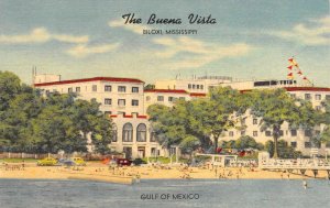 THE BUENA VISTA Biloxi, Mississippi Hotel Gulf of Mexico c1940s Vintage Postcard